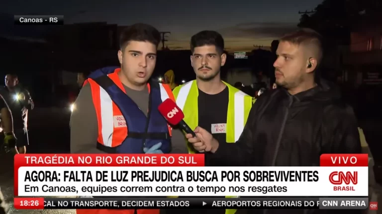 RS: Voluntário dispara ‘Globolixo’ e ‘fora Lula’ em entrevista à CNN (veja o vídeo)