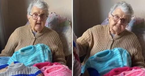 Vovó de 90 comove a web ao tricotar casacos para doar para crianças do Rio Grande do Sul