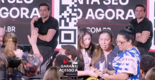 Mulher profetiza em evento de Pablo Marçal e coach rejeita